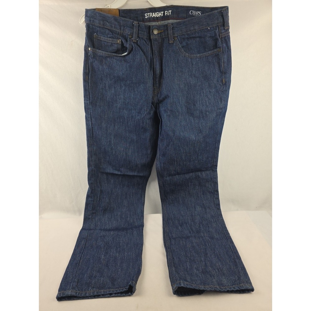 Chaps jeans men's straight fit dark wash jeans size 36‎ W36 L32 K79